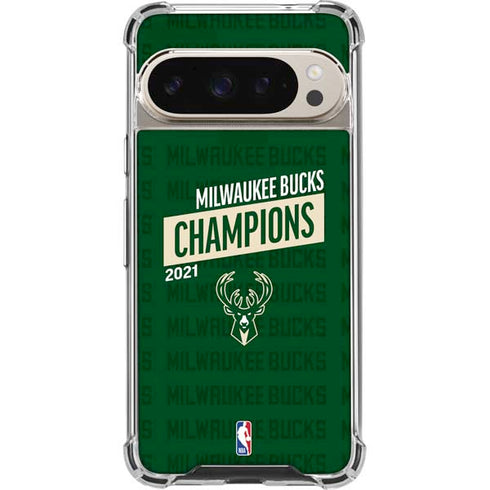 NBA Milwaukee Bucks 2021 Champions Pixel 9/9 Pro Clear Case